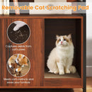 Cat Litter Box Enclosure with Storage Shelves and Scratching Pad by LJGDeals