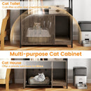 Cat Litter Box Enclosure with Storage Shelves and Scratching Pad by LJGDeals