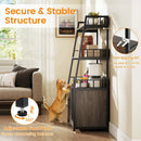 Cat Litter Box Enclosure with Storage Shelves and Scratching Pad by LJGDeals