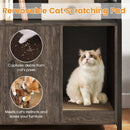 Cat Litter Box Enclosure with Storage Shelves and Scratching Pad by LJGDeals