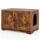 Cat Litter Box Enclosure Furniture Indoor Wooden Cat House End Side Table Nightstand by LJGDeals