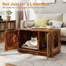 Cat Litter Box Enclosure Furniture Indoor Wooden Cat House End Side Table Nightstand by LJGDeals
