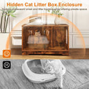 Cat Litter Box Enclosure Furniture Indoor Wooden Cat House End Side Table Nightstand by LJGDeals