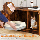 Cat Litter Box Enclosure Furniture Indoor Wooden Cat House End Side Table Nightstand by LJGDeals
