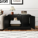 Cat Litter Box Enclosure Furniture Indoor Wooden Cat House End Side Table Nightstand by LJGDeals