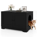 Cat Litter Box Enclosure Furniture Indoor Wooden Cat House End Side Table Nightstand by LJGDeals