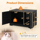 Cat Litter Box Enclosure Furniture Indoor Wooden Cat House End Side Table Nightstand by LJGDeals