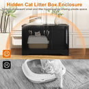 Cat Litter Box Enclosure Furniture Indoor Wooden Cat House End Side Table Nightstand by LJGDeals