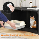 Cat Litter Box Enclosure Furniture Indoor Wooden Cat House End Side Table Nightstand by LJGDeals