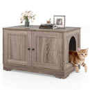 Cat Litter Box Enclosure Furniture Indoor Wooden Cat House End Side Table Nightstand by LJGDeals