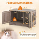 Cat Litter Box Enclosure Furniture Indoor Wooden Cat House End Side Table Nightstand by LJGDeals