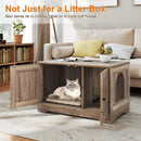 Cat Litter Box Enclosure Furniture Indoor Wooden Cat House End Side Table Nightstand by LJGDeals