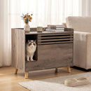 Cat Litter Box Enclosure with Flip-down Opening Door and Scratching Mat by LJGDeals