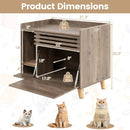 Cat Litter Box Enclosure with Flip-down Opening Door and Scratching Mat by LJGDeals
