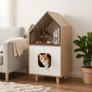 Cat Litter Box Enclosure with Shelf and Double Doors by LJGDeals