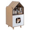 Cat Litter Box Enclosure with Shelf and Double Doors by LJGDeals
