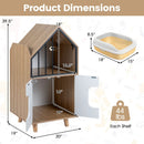 Cat Litter Box Enclosure with Shelf and Double Doors by DirectDeals
