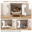 Cat Litter Box Enclosure with Shelf and Double Doors by LJGDeals