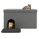 Cat Litter Box Enclosure Hidden Furniture with Urine Proof Litter Mat by LJGDeals