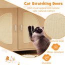 Cat Litter Box Enclosure with Sisal Scratching Doors and Storage-Natural by LJGDeals