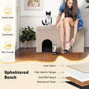 Cat Litter Box Enclosure Hidden Furniture with Urine Proof Litter Mat by LJGDeals