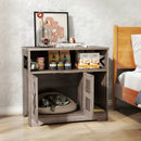 Cat Litter Box Enclosure Hidden Cat Washroom Furniture with Storage-Grey by LJGDeals