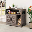 Cat Litter Box Enclosure Hidden Cat Washroom Furniture with Storage-Grey by LJGDeals