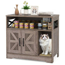 Cat Litter Box Enclosure Hidden Cat Washroom Furniture with Storage-Grey by DirectDeals