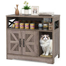 Cat Litter Box Enclosure Hidden Cat Washroom Furniture with Storage-Grey by LJGDeals