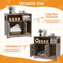 Cat Litter Box Enclosure Hidden Cat Washroom Furniture with Storage-Grey by LJGDeals
