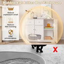 Cat Litter Box Enclosure with 2 Drawers and 3 Doors for Kittens and Adult Cats-White by LJGDeals