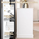 Cat Litter Box Enclosure with 2 Drawers and 3 Doors for Kittens and Adult Cats-White by LJGDeals