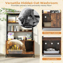 57 Inches Cat Litter Box Enclosure with Storage and Removable Scratcher by LJGDeals