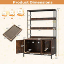 57 Inches Cat Litter Box Enclosure with Storage and Removable Scratcher by LJGDeals