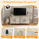 Cat Litter Box Enclosure for 2 Cats Modern Kitty Litter Box Furniture Hidden-Oak