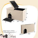Cat Litter Box Enclosure Hidden Furniture with Urine Proof Litter Mat by DirectDeals