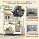 57 Inches Cat Litter Box Enclosure with Storage and Removable Scratcher by LJGDeals