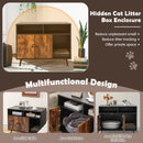 Cat Litter Box Enclosure with Storage Compartments and Pet Scratcher by LJGDeals