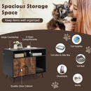 Cat Litter Box Enclosure with Storage Compartments and Pet Scratcher by LJGDeals