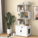 56 Inch Tall Cat Litter Box Enclosure with Storage by LJGDeals