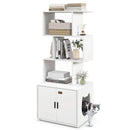 56 Inch Tall Cat Litter Box Enclosure with Storage by LJGDeals