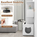 56 Inch Tall Cat Litter Box Enclosure with Storage by LJGDeals