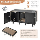 2-Door Cat Litter Box Enclosure with Winding Entry and Scratching Board by LJGDeals