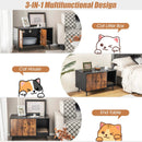 Cat Litter Box Enclosure with Double Door Cabinet by LJGDeals