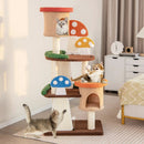 4-In-1 Cat Tree with 2 Condos and Platforms for Indoors-Multicolor by LJGDeals