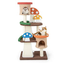 4-In-1 Cat Tree with 2 Condos and Platforms for Indoors-Multicolor by LJGDeals