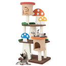 4-In-1 Cat Tree with 2 Condos and Platforms for Indoors-Multicolor by LJGDeals