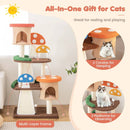 4-In-1 Cat Tree with 2 Condos and Platforms for Indoors-Multicolor by LJGDeals