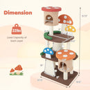 4-In-1 Cat Tree with 2 Condos and Platforms for Indoors-Multicolor by LJGDeals