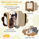 Modern Cat Tree Cat House with Metal Frame and Scratching Posts-Natural by LJGDeals